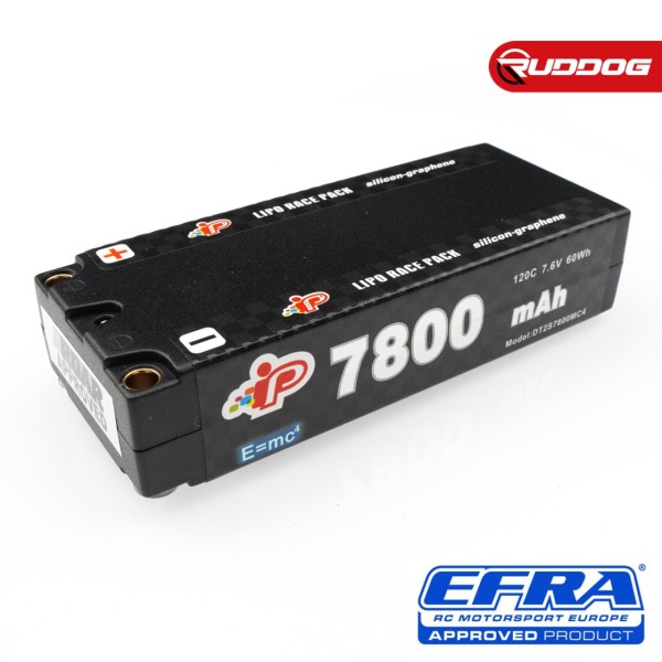 7,6V 7800mAh 120C Long Runtime Mid-Shorty LiHV MC4, Intellect