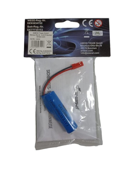 1S 3,7V 500mAh BEC Li-Ion Akku für RC Traktoren