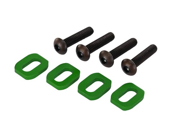 Scheiben, Motorhalter, Alu (grün-eloxiert) (4)/ 4x18mm BCS