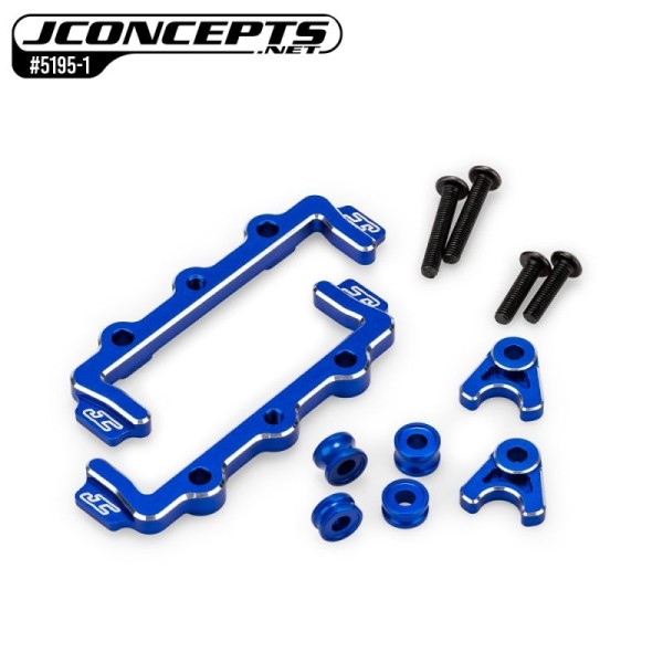 RC10B7 Aluminum Akkuhalter Set, blau