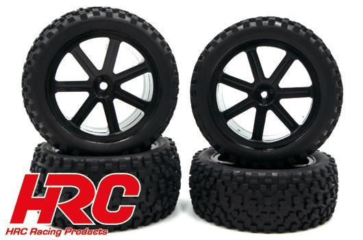 Radset 1:10 4WD Buggy "Blocker" Schwarz, 7-Spoke Felgen