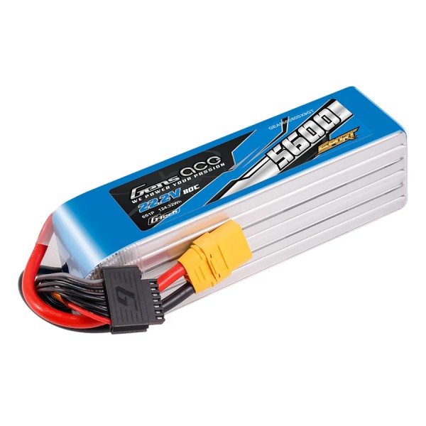 22,2V 5600mAh 80C (XT90) G-Tech Sport LiPo, GensAce