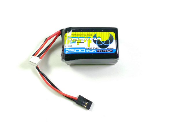7,4V 2500mAh RX Lipo Hump 2S (JR/XH)
