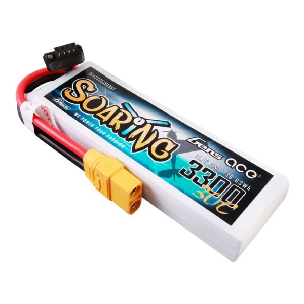 11,1V 3300mAh 30C (XT90) G-Tech LiPo, GensAce Soaring