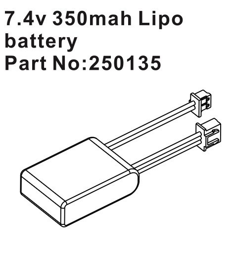 7,4V 350mAh LiPo Speck-B