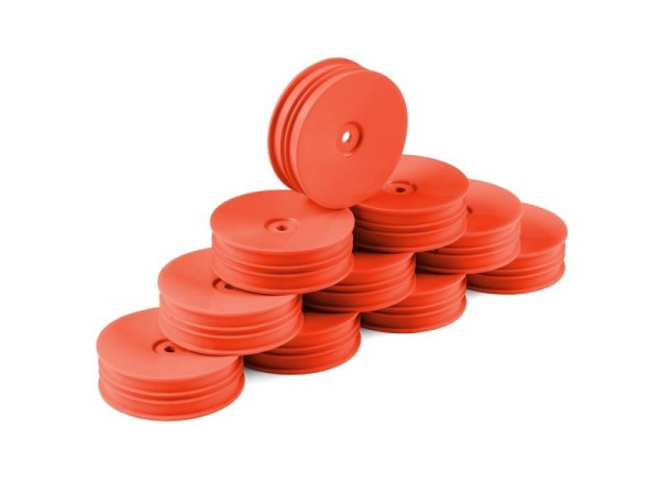 1:10 2WD Frontfelgen slim orange 12mm 2,2", Hudy (10)