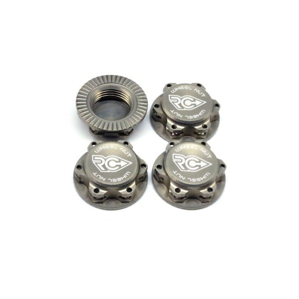 RC-Project 17mm Radmutter geschlossen, Feingewinde M12x1, grau (4)