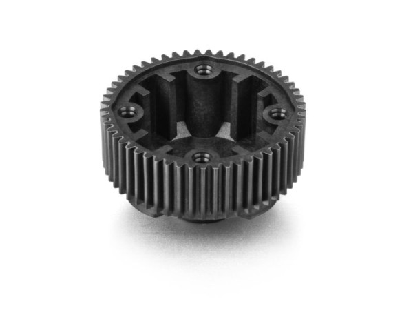 Composite Gear Differential Case With Pulley 53T - Lcg - Narrow - Graphite
