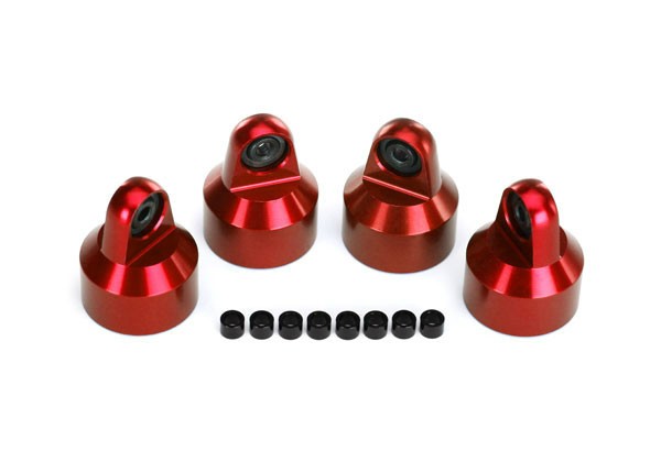 Dämpfer Kappen, Alu (rot-eloxiert), GTX Dämpfer (4)
