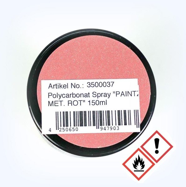 Lexanfarbe "MET. ROT" 150ml
