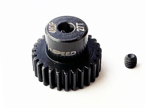 Motorritzel 48dp 27 Zähne, Stahl, Ø3,17mm Welle