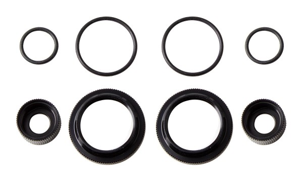 12mm Shock Collar and Seal Retainer Set, Bla