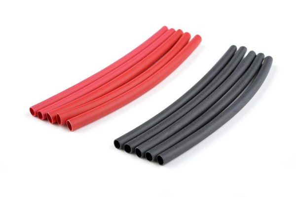 Schrumpfschlauch - Ø2.4mm - Rot + Schwarz - 10 St. x 70mm