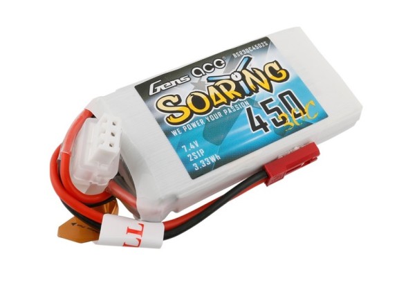 7,4V 450mAh 30C LiPo, GensAce Soaring