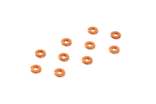 Alu Schimscheiben 3 X 7 X 1.0mm - Orange (10)