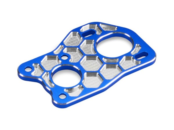 B6 3-gear laydown Honeycomb motor plate - blue